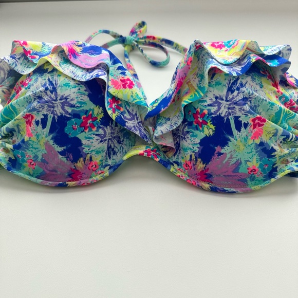 Victoria's Secret Women’s Multicolor Floral Bikini Top 36D Swim - Picture 2 of 8